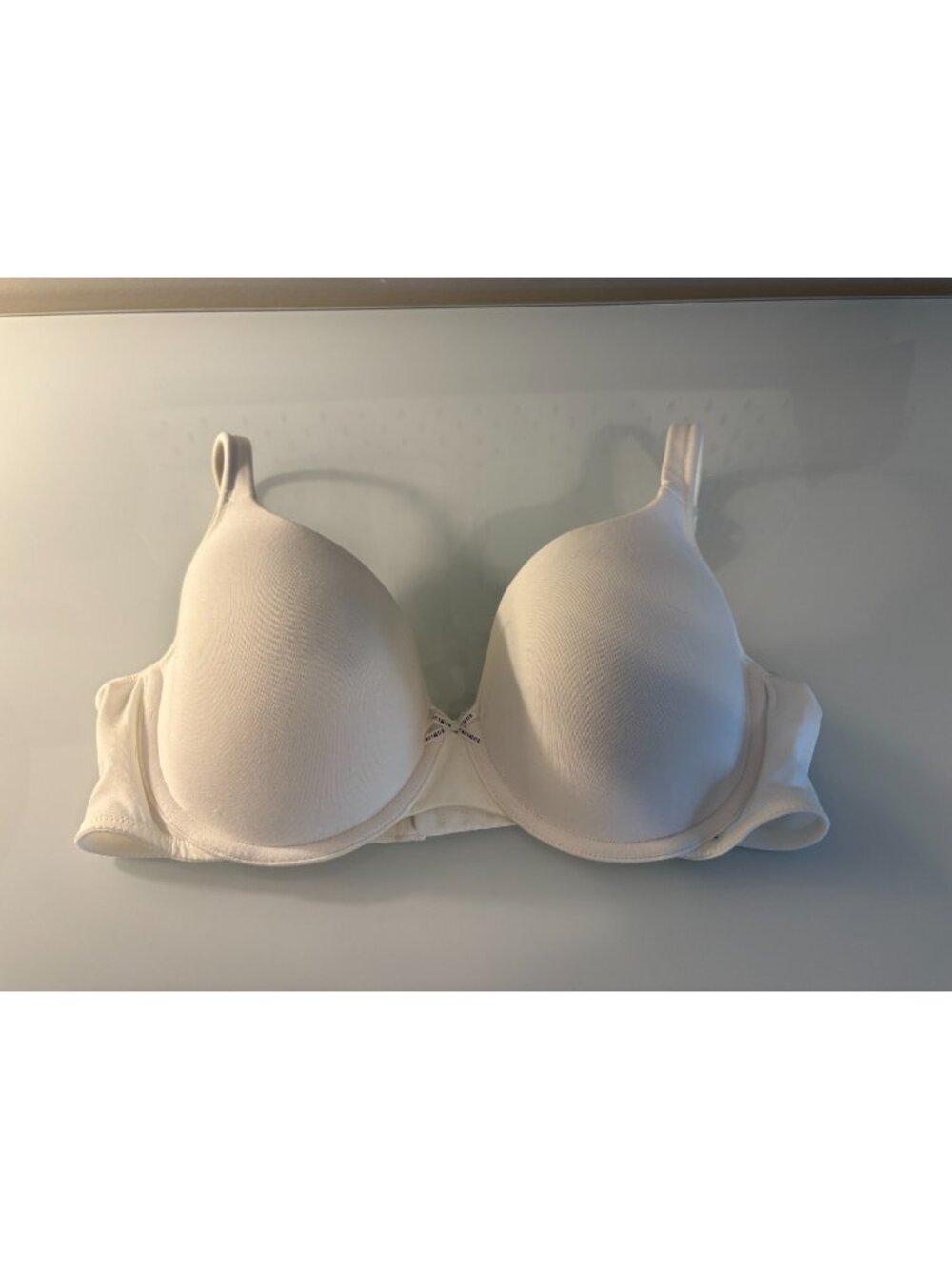 Cacique 40DD White Solid Lightly Line Underwire T-Shirt Bra Adjustable Straps